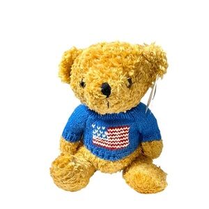 Vintage KellyToy Goes Americana USA Sweater Teddy Bear